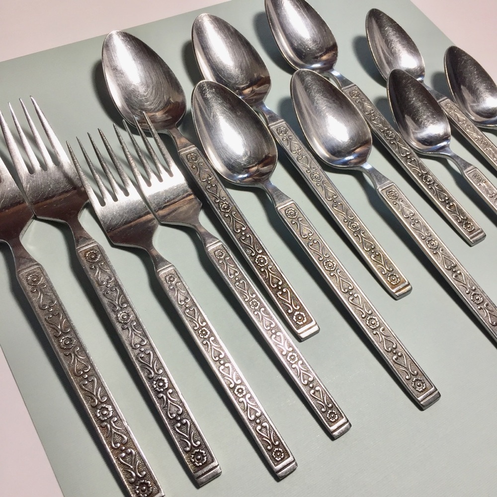 Lancaster Stainless Japan flatware vintage MCM 11 pieces